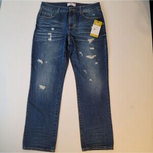 CAbi 4152 100% Boyfriend Scenic Route Jeans Sz 6  Craftsman Wash Distressed NWT